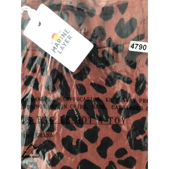 Marine Layer Valencia Pant Kick Flare Leg Cheetah Animal Print Brown NWT XS - Picture 5 of 7